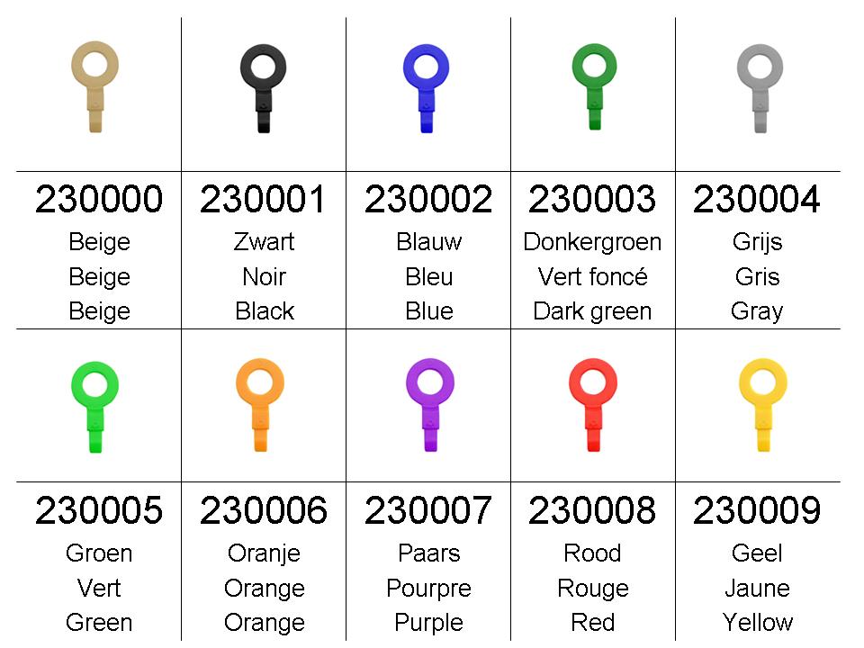 Label Safe ID ring of washer diameter 3/8 inch 10 kleuren.