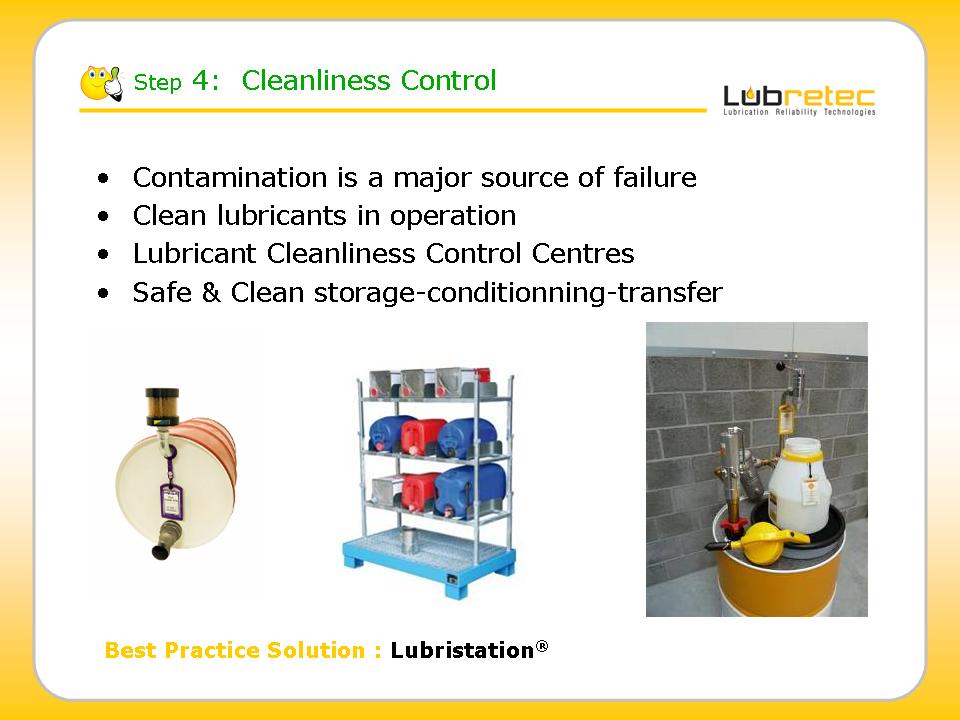 Lubrication Reliability : cleanliness or contamination control , Lubristation oil  bulk storage systems