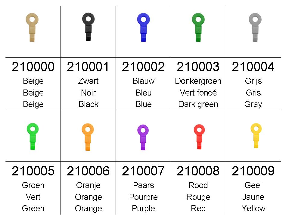 Label Safe ID ring of washer diameter 1/8 inch 10 kleuren.