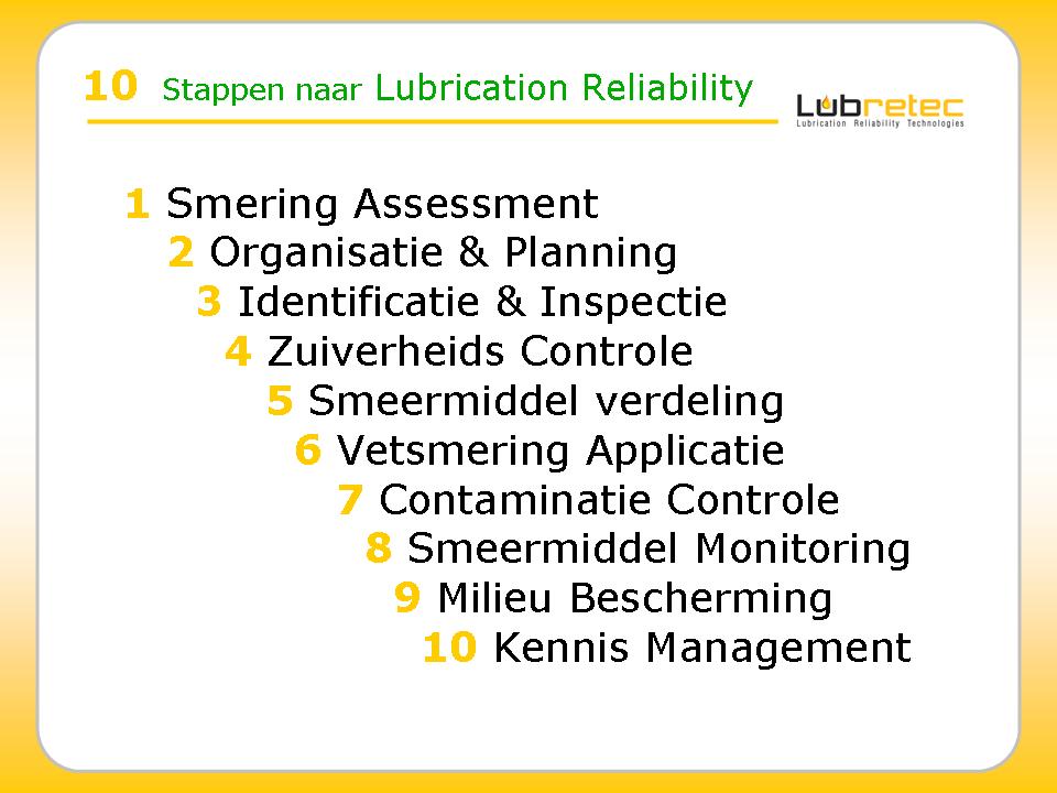 Lubrication Reliability