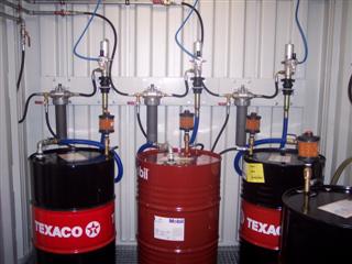 Lubristation R lube room installation with Air Sentry or Lubesec, Filters, Oil Safe , Label Safe