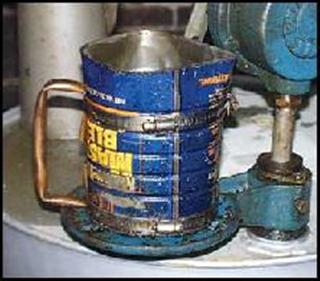 Lubricant Transfer & distribution wrong method. Beter use Oil Safe cans