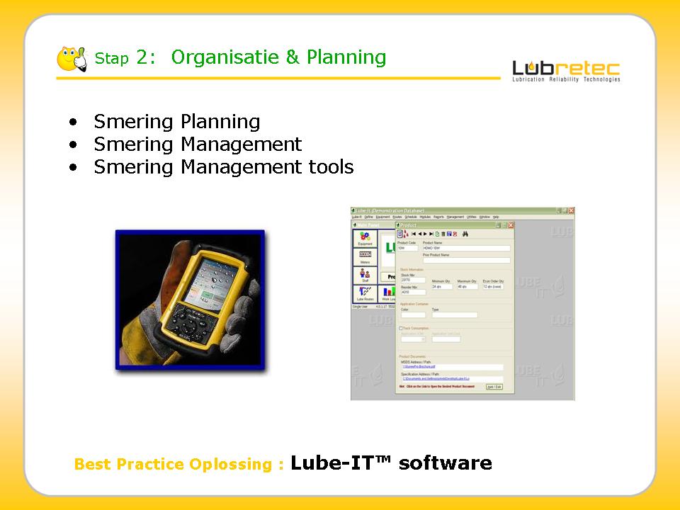Lubrication Reliability : Organisatie en Planning