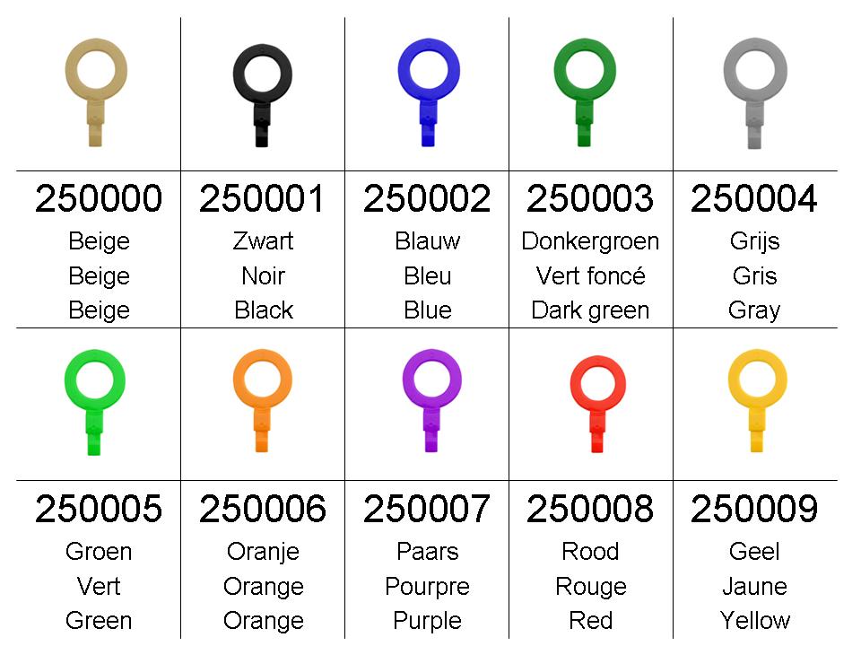 Label Safe ID ring of washer diameter 3/4 inch 10 kleuren.