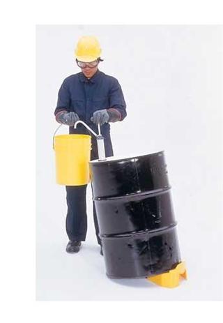 Safety drum handling, storage lubricants, retention tanks.