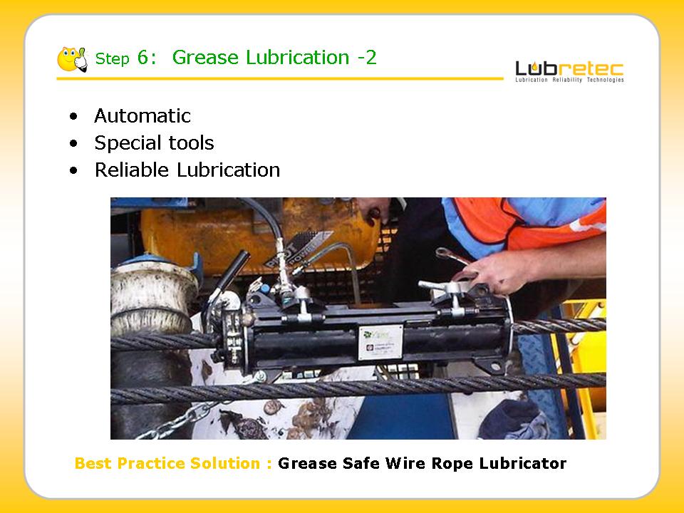 Lubrication Reliability : greaseing tools automatic single point lubricators, wire rope lubricator, 