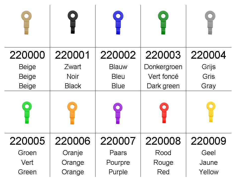 Label Safe ID ring of washer diameter 1/4 inch 10 kleuren.