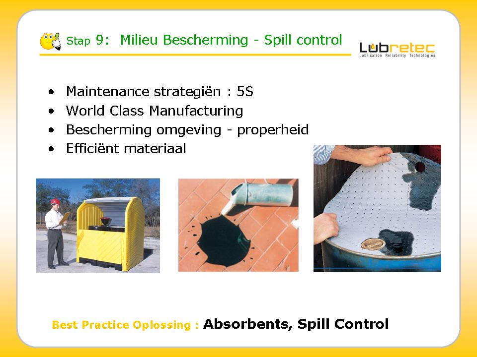 Lubrication Reliability : milieubescherming en spill control